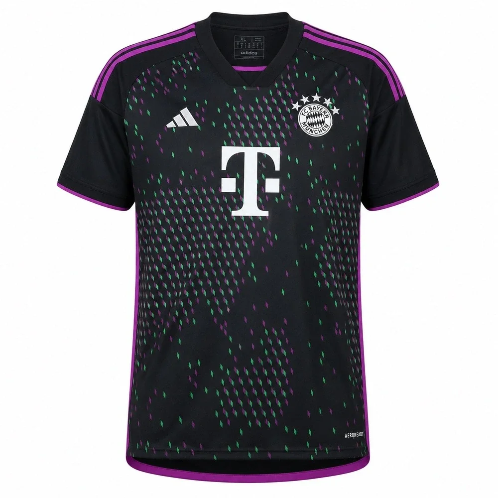 Adidas FC Bayern Munich 23/24 Away Jersey Mens XL Black Soccer Shirt blokecore
